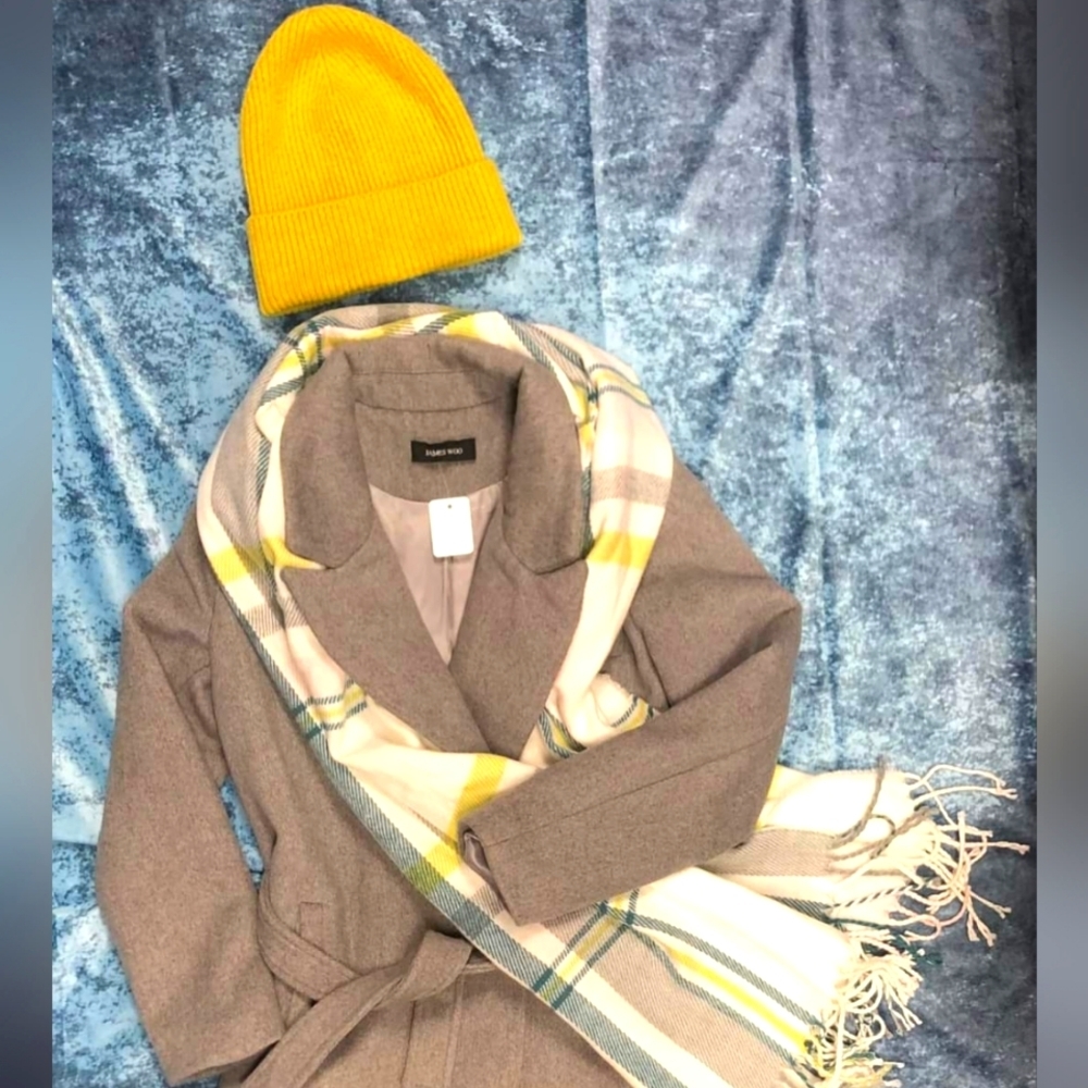 Chartreuse Hat + Scarf SET Acrylic by Reitmans NWOT